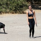 Ben Affleck's girlfriend Shauna Sexton hiking with her dog in Los Angeles
