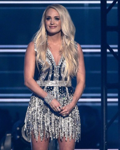Carrie Underwood performs "Cry Pretty" at the 53rd annual Academy of Country Music Awards at the MGM Grand Garden Arena, in Las Vegas 53rd Annual Academy Of Country Music Awards - Show, Las Vegas, USA - 15 Apr 2018