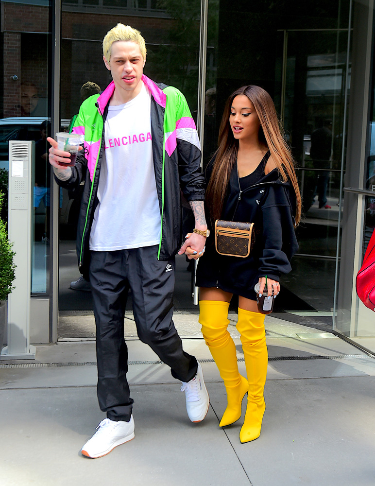 Ariana Grande And Pete Davidson Reunite For VMA Rehersals In New York