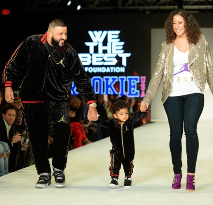 DJ Khaled, wife Nicole Tuck and son Asahd Tuck Khaled on the catwalk
Rookie USA show, Los Angeles, USA - 15 Feb 2018
ROOKIE USA Fashion Show