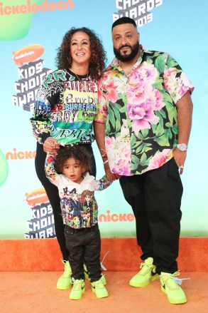 Nicole Tuck, DJ Khaled and Asahd Tuck Khaled
Nickelodeon Kids' Choice Awards, Arrivals, Galen Center, Los Angeles, USA - 23 Mar 2019