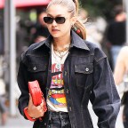 Gigi Hadid Is Photographed Heading Out For Lunch At 'Smile' In New York City