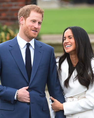 Britain's Prince Harry pose with Meghan Markle during a photocall after announcing their engagement in the Sunken Garden in Kensington Palace in London, Britain, 27 November. Clarence House earlier 27 November 2017 announced the engagement of Prince Harry to Meghan Markle. 'His Royal Highness the Prince of Wales is delighted to announce the engagement of Prince Harry to Ms Meghan Markle. The wedding will take place in Spring 2018. Further details about the wedding day will be announced in due course.' the statement said.
Prince Harry and Meghan Markle engagement in Kensington Palace, London, United Kingdom - 27 Nov 2017