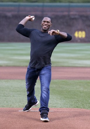 Kelvin Hayden Former Chicago Bears and University of Illinois football player Kelvin Hayden throws out a ceremonial first pitch before a baseball game between the Chicago Cubs and the St. Louis Cardinals, in Chicago
Cardinals Cubs Baseball, Chicago, USA