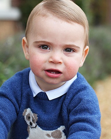 Please see supplementary info for special instructions Mandatory Credit: Photo by REX/Shutterstock (10216423b) Handout photo of Prince Louis taken by his mother, Catherine Duchess of Cambridge, at their home in Norfolk earlier this month, to mark his first birthday on Tuesday Prince Louis, Norfolk,  UK - 2019 EMBARGOED TO 2230 MONDAY APRIL 22 Copyright: HRH The Duchess of Cambridge 2018. NEWS EDITORIAL USE ONLY. NO COMMERCIAL USE. NO MERCHANDISING, ADVERTISING, SOUVENIRS, MEMORABILIA or COLOURABLY SIMILAR. NOT FOR USE AFTER 31 DECEMBER, 2019 WITHOUT PRIOR PERMISSION FROM KENSINGTON PALACE. This photograph is provided to you strictly on condition that you will make no charge for the supply, release or publication of it and that these conditions and restrictions will apply (and that you will pass these on) to any organisation to whom you supply it.  There shall be no commercial use whatsoever of the photographs (including by way of example only) any use in merchandising, advertising or any other non-news editorial use. The photographs must not be digitally enhanced, manipulated or modified in any manner or form and must include all of the individuals in the photograph when published.  All other requests for use should be directed to the Press Office at Kensington Palace in writing.