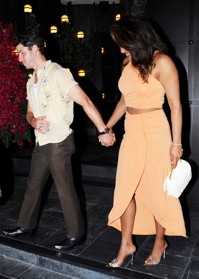 Nick Jonas And Priyanka Chopra go to dinner in LA