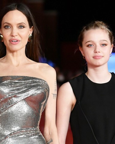Angelina Jolie with daughters Knox Jolie-Pitt and Shiloh Jolie-Pitt16th Rome Film Festival, Red Carpet of movie 'Eternals', Rome, Italy - 24 Oct 2021