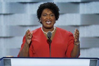 Stacey Abrams
Democratic National Convention, Philadelphia, USA - 25 Jul 2016
George House Minority Leader Stacey Abrams speaks during the first day of the Democratic National Convention in Philadelphia
