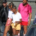 *EXCLUSIVE* Will Smith on the set of King Richard with "young Serena and Venus Williams" **WEB MUST CALL FOR PRICING**