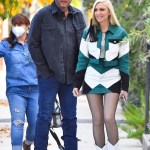 EXCLUSIVE: Gwen Stefani and Blake Shelton step out together in Pasadena for a quick run to a studio. The pair were seen making a quick stop at a music studio where they quickly made an appearance before heading back home. Gwen was dressed in a green white and black cowgirl outfit and Blake was seen wearing black and blue denim over a pair of brown cowboy boots. The engaged couple looked happy to be out together after working so hard on The Voice. 21 Dec 2020 Pictured: Gwen Stefani and Blake Shelton. Photo credit: Snorlax / MEGA TheMegaAgency.com +1 888 505 6342 (Mega Agency TagID: MEGA722410_005.jpg) [Photo via Mega Agency]