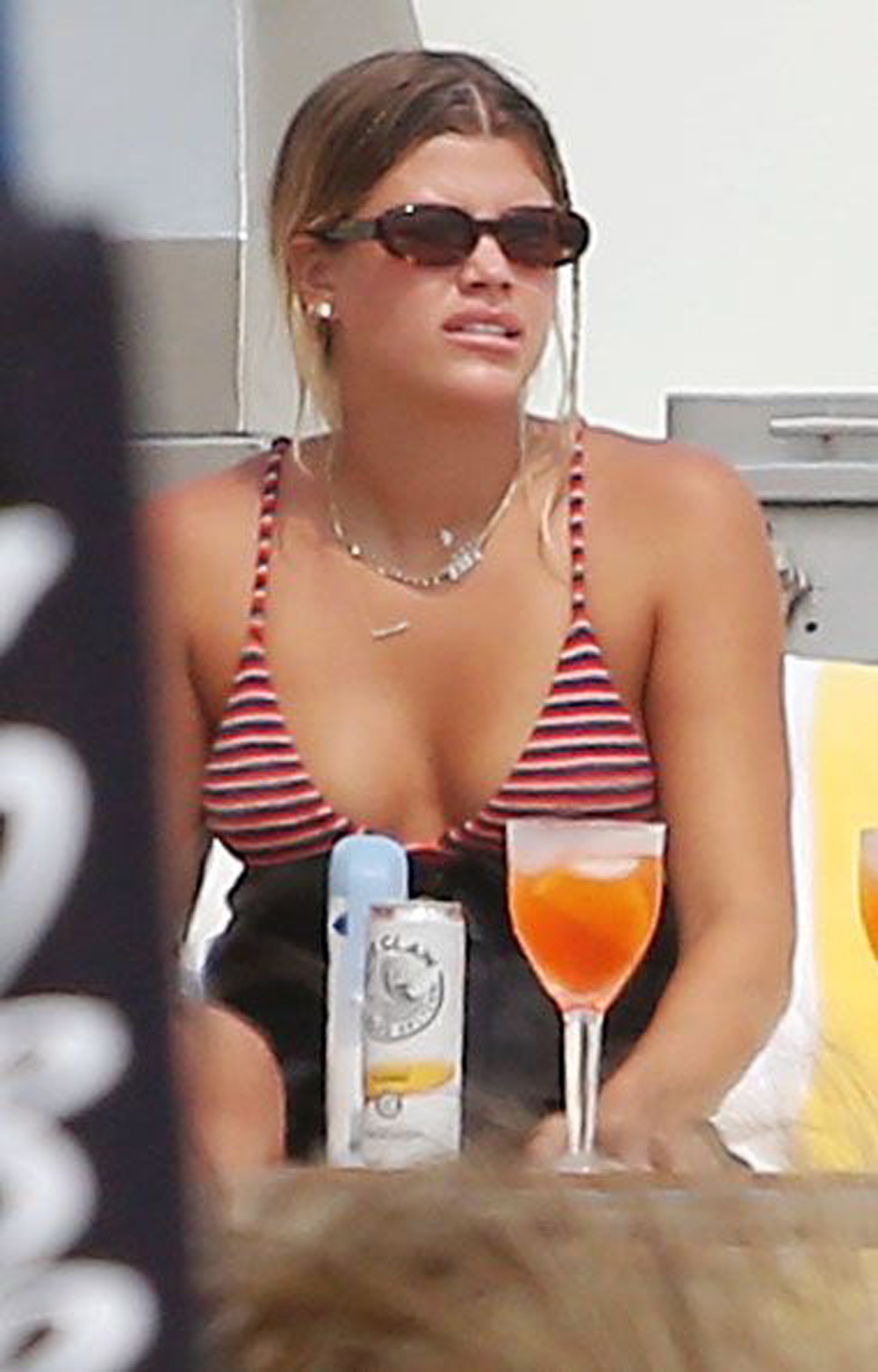 Celebs In Striped Swimsuits