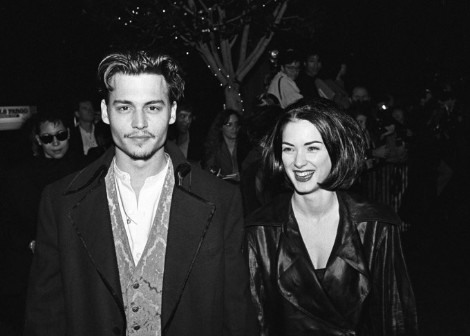 Johnny Depp & Winona Ryder looking happy