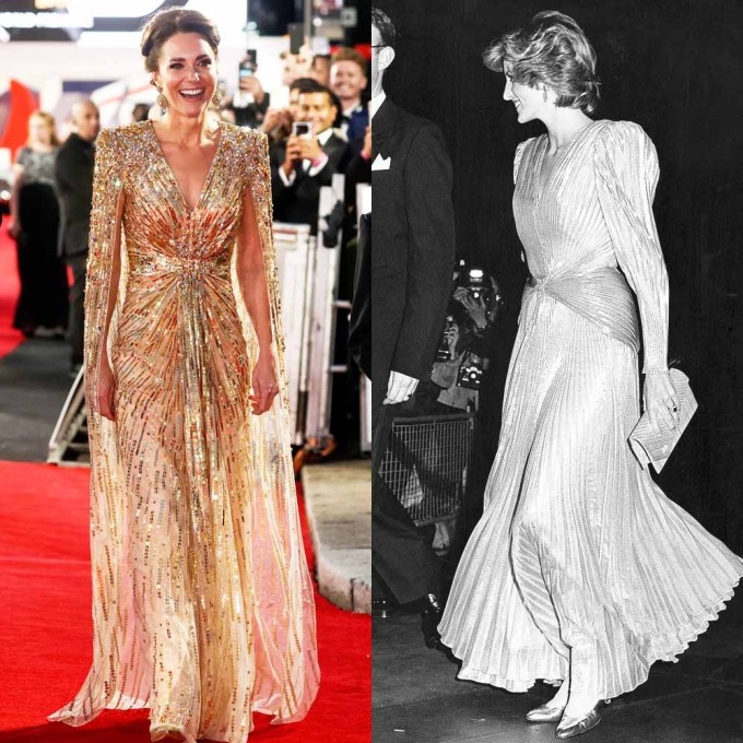 Kate Middleton Channels Princess Diana’s metallic gown