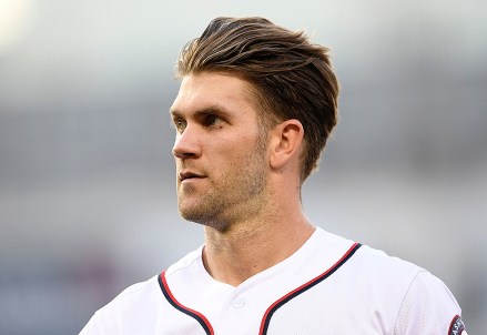 Washington Nationals' Bryce Harper stands connected  the tract  aft  the 3rd  inning of a shot   crippled  against the New York Yankees, successful  Washington. This crippled  is simply a constitution  of a postponed crippled  from May 16
Yankees Nationals Baseball, Washington, USA - 18 Jun 2018