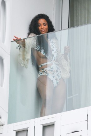 ** Rights: Worldwide except Brazil ** RIO DE JANEIRO, BRAZIL - Singer Ciara enjoys her time in Rio before Carnival. Photos during a sexy photo shoot with her Emiliano at the hotel in Rio.  com*UK Client - Please Pixelate Faces Before Posting Photos With Children*