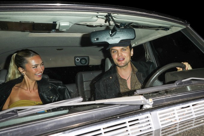 Delilah Hamlin & Ray Nicholson in a car