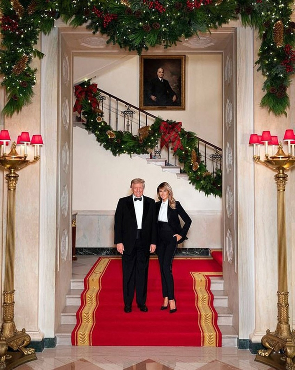 Washington, DC  - President Donald J Trump and First Lady Melania Trump are seen wearing tuxedos for their last official Christmas portrait.

Pictured: Melania Trump, Donald Trump

BACKGRID USA 10 DECEMBER 2020 

BYLINE MUST READ: Best Image / BACKGRID

USA: +1 310 798 9111 / usasales@backgrid.com

UK: +44 208 344 2007 / uksales@backgrid.com

*UK Clients - Pictures Containing Children
Please Pixelate Face Prior To Publication*