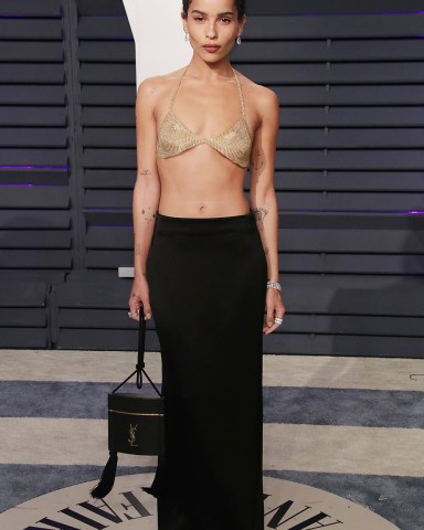 Zoe Kravitz
Vanity Fair Oscar Party, Arrivals, Los Angeles, USA - 24 Feb 2019
Wearing Saint Laurent Skirt Wearing Tiffany & Co, Top