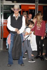 Johnny Depp with children Jack Depp and Lily-Rose Melody Depp
Johnny Depp arriving at Narita International airport, Chiba, Japan - 16 Jul 2013