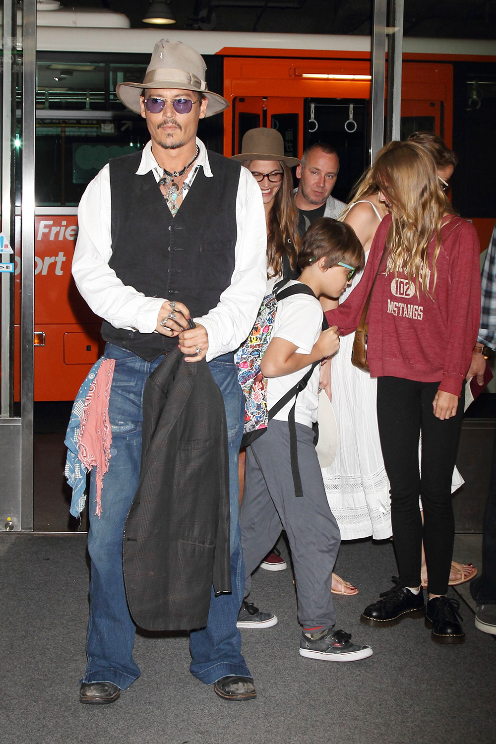 Johnny Depp arriving at Narita International airport, Chiba, Japan - 16 Jul 2013