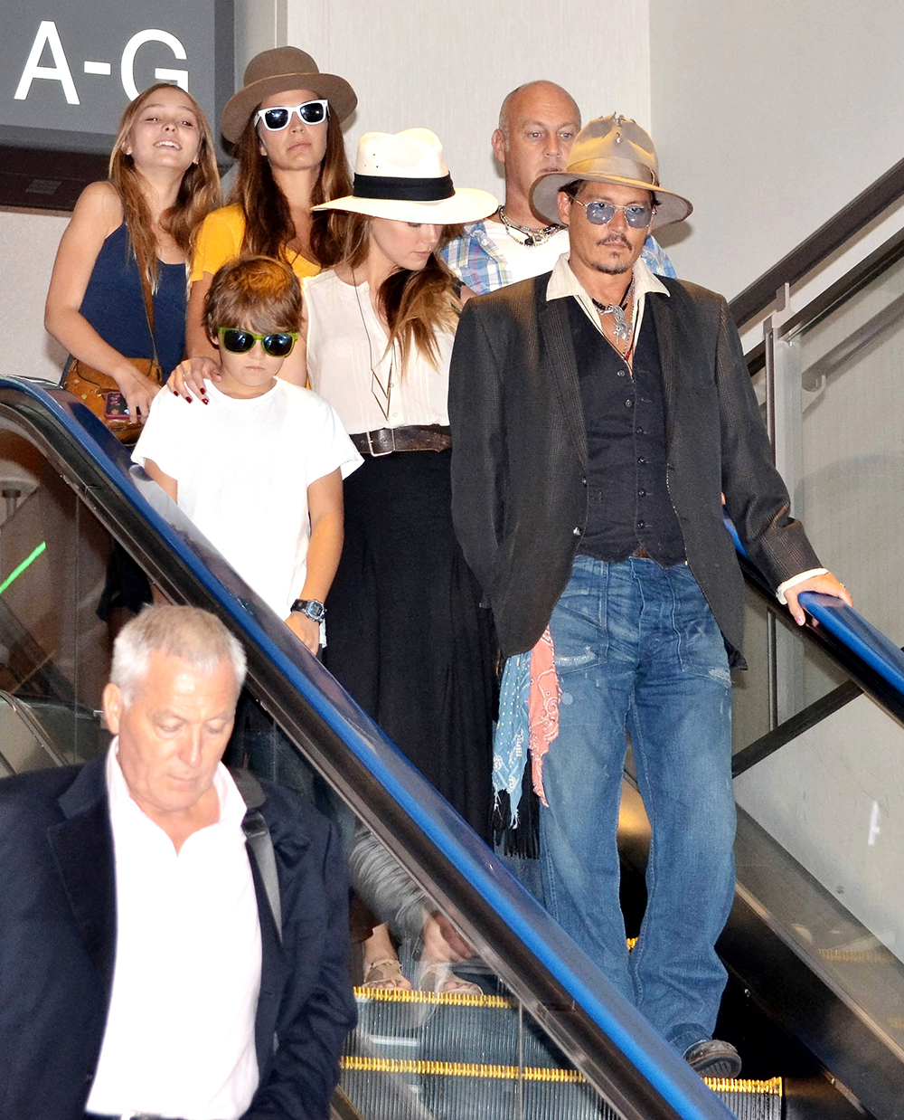 Johnny Depp at Narita International airport, Chiba pref, Japan - 18 Jul 2013