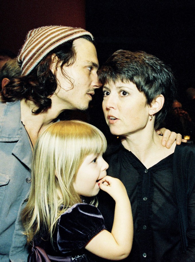 Johnny Depp and his sister during an event
