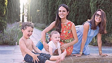 Jordana Brewster with her sons