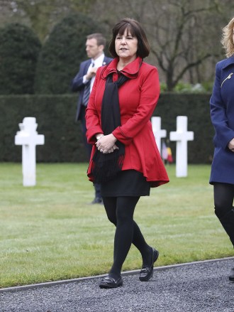 Karen Pence, wife of United States Vice President Mike Pence, left, and her daughter Charlotte, center right, visit the Flanders Field American Cemetery and Memorial in Waregem, Belgium on . The cemetery is the smallest of the eight permanent American cemeteries in Europe that commemorate the dead of the First World War
EU US Pence, Waregem, Belgium - 20 Feb 2017