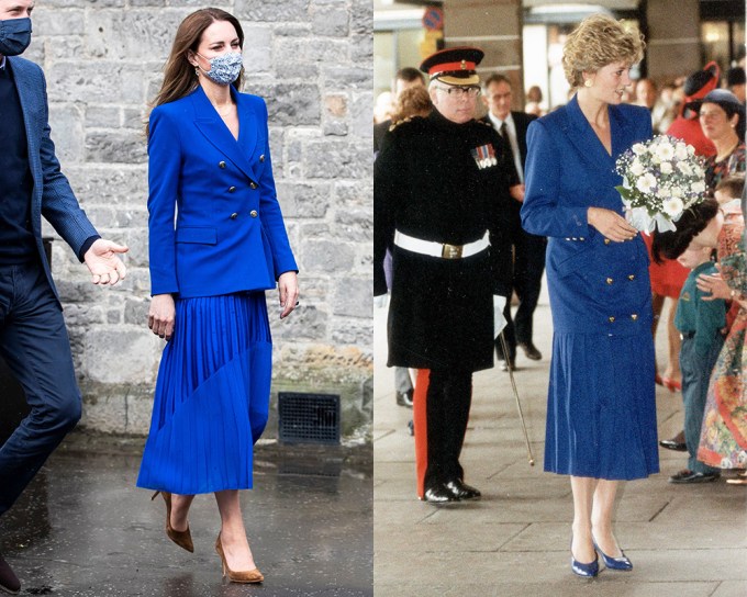 Kate Middleton Channels Diana In Blue