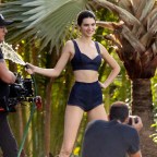 Kendall Jenner Bikini Spraying Water Photoshoot In Miami