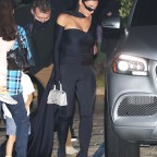 *EXCLUSIVE* Kim Kardashian exits Nobu after dinner with her mother Kris Jenner and Corey Gamble in Malibu.