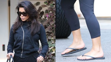 Kim Kardashian in Flip Flops