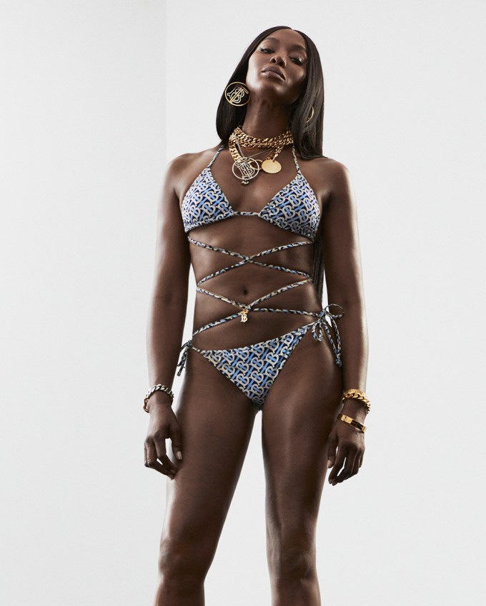 Naomi Campbell showcases her toned body in Burberry campaign