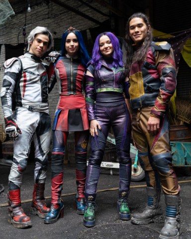 DESCENDANTS 3 - In this highly anticipated trequel about the sons and daughters of Disney's most infamous villains, Mal and the villain kids (VKs) must save Auradon from an evil threat. "Descendants 3" will debut summer 2019 on Disney Channel. (Disney Channel/David Bukach) CAMERON BOYCE, SOFIA CARSON, DOVE CAMERON, BOOBOO STEWART