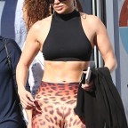 *EXCLUSIVE* Jennifer Lopez shows off her taut tummy as she leaves the gym in Miami