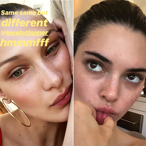 Bella Hadid & Kendall Jenner Without Makeup