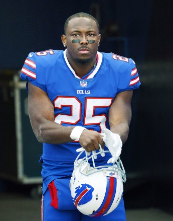 Buffalo Bills running back LeSean McCoy (25) walks out of the tunnel for the second half of an NFL football game against the New England Patriots, in Orchard Park, N.Y. The Patriots beat the Bills 23-3
Patriots Bills Football, Orchard Park, USA - 03 Dec 2017