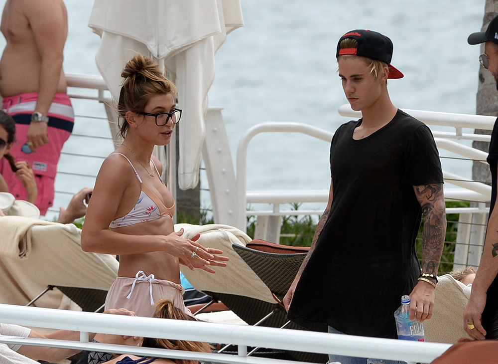 EXCLUSIVE: Justin Bieber and Hailey Baldwin look very much a couple as they go for a ride on a jet ski in Miami