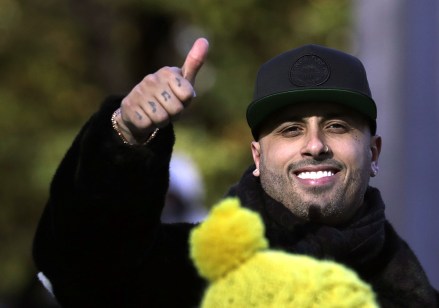 Nicky Jam
Macy's Thanksgiving Day Parade, New York, USA - 23 Nov 2017
US singer Nicky Jam appears during the 93rd Annual Macy's Thanksgiving Day Parade in New York, New York, USA, 23 November 2017. The annual parade, which began in 1924, features giant balloons of characters from popular culture floating above the streets of Manhattan.