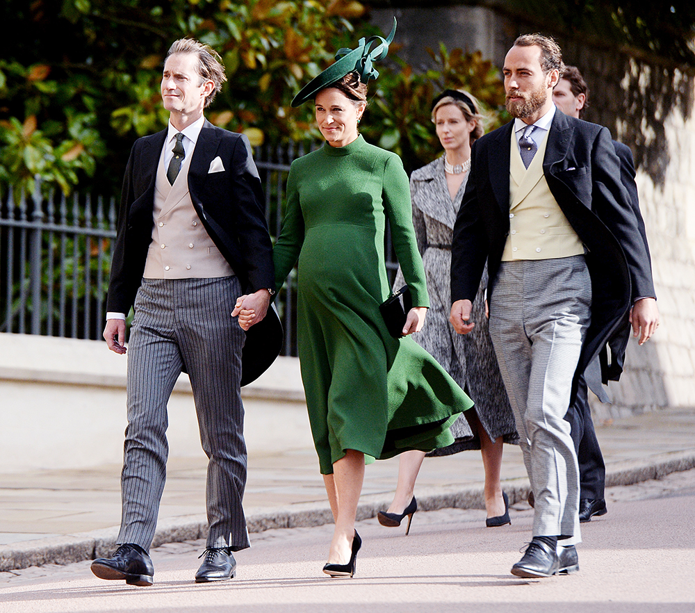 James Matthews, Pippa Middleton and James MiddletonThe wedding of Princess Eugenie and Jack Brooksbank, Pre-Ceremony, Windsor, Berkshire, UK - 12 Oct 2018