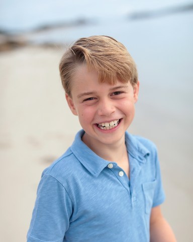 Prince George, whose ninth birthday is on Friday 22nd July, seen in a portrait taken by his mother, The Duchess of Cambridge, on holiday in the UK. Picture by The Duchess of Cambridge/WPA-Pool This photograph is provided to you strictly on condition that you will make no charge for the supply, release or publication of it and that these conditions and restrictions will apply (and that you will pass these on) to any organisation to whom you supply it. There shall be no commercial use whatsoever of the photographs (including by way of example only) any use in merchandising, advertising or any other non-news editorial use. The photographs must not be digitally enhanced, manipulated or modified in any manner or form and must include all of the individuals in the photograph when published. All other requests for use should be directed to the Press Office at Kensington Palace in writing. NOTE TO EDITORS: This handout photo may only be used in for editorial reporting purposes for the contemporaneous illustration of events, things or the people in the image or facts mentioned in the caption. Reuse of the picture may require further permission from the copyright holder. NEWS EDITORIAL USE ONLY. NO COMMERCIAL USE. NO MERCHANDISING, ADVERTISING, SOUVENIRS, MEMORABILIA or COLOURABLY SIMILAR. NOT FOR USE AFTER 31/12/2022, WITHOUT PRIOR PERMISSION FROM KENSINGTON PALACE. 21 Jul 2022 Pictured: Prince George. Photo credit: MEGA TheMegaAgency.com +1 888 505 6342 (Mega Agency TagID: MEGA880166_001.jpg) [Photo via Mega Agency]