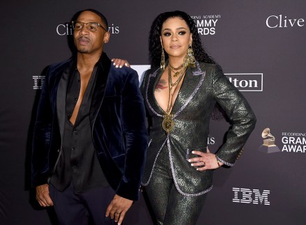 Faith Evans, Stevie J. Faith Evans, right, and Stevie J arrive at the Pre-Grammy Gala And Salute To Industry Icons at the Beverly Hilton Hotel, in Beverly Hills, Calif
2019 Pre-Grammy Gala And Salute To Industry Icons - Arrivals, Beverly Hills, USA - 09 Feb 2019