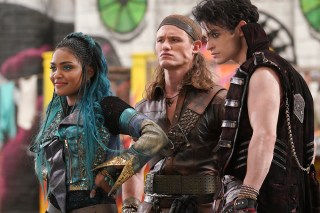 DESCENDANTS 3 - This highly anticipated third installment in the global hit Disney Channel Original Movie franchise continues the contemporary saga of good versus evil as the teenage daughters and sons of Disney's most infamous villains-Mal, Evie, Carlos and Jay (also known as the villain kids or VKs)-return to the Isle of the Lost to recruit a new batch of villainous offspring to join them at Auradon Prep. When a barrier breach jeopardizes the safety of Auradon during their departure off the Isle, Mal resolves to permanently close the barrier, fearing that nemeses Uma and Hades will wreak vengeance on the kingdom. Despite her decision, an unfathomable dark force threatens the people of Auradon and it's up to Mal and the VKs to save everyone in their most epic battle yet. "Descendants 3" is set to premiere on FRIDAY, AUG. 2 (8:00-10:00 p.m. EDT), on Disney Channel and DisneyNOW. (Disney Channel/David Bukach)
CHINA ANNE MCCLAIN, DYLAN PLAYFAIR, THOMAS DOHERTY