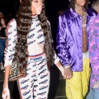 Winnie Harlow and Wiz Khalifa arrive hand in hand to the Lakers Game