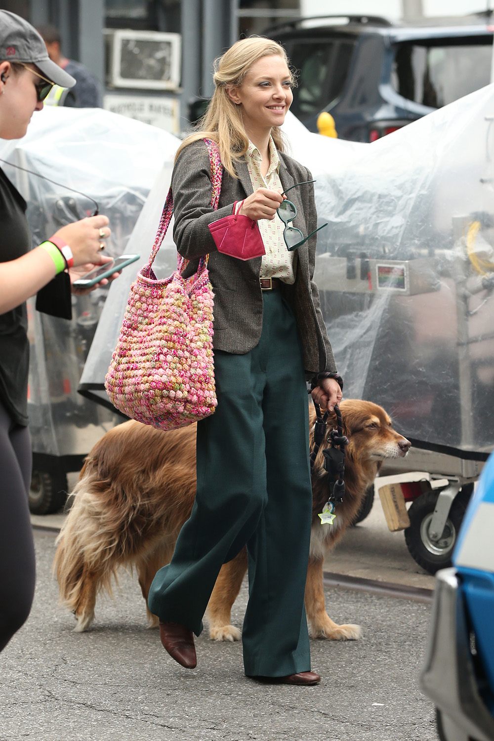 Amanda Seyfried arrives on set with her dog Finn and films a walking scene for "The Crowded Room" outside a police station in Soho in New York City. Amanda chats with director Kornel Mundruczo between takes.

Pictured: Amanda Seyfried
Ref: SPL5330844 050822 NON-EXCLUSIVE
Picture by: Christopher Peterson / SplashNews.com

Splash News and Pictures
USA: +1 310-525-5808
London: +44 (0)20 8126 1009
Berlin: +49 175 3764 166
photodesk@splashnews.com

World Rights