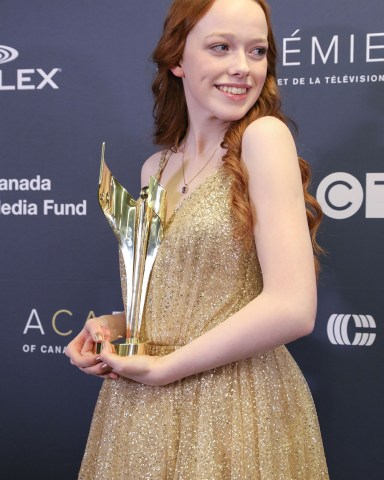 Amybeth McNulty. Winner of Actress in Continuing Leading Dramatic Role for "Anne".Canadian Screen Awards, Press Room, Toronto, Canada - 31 Mar 2019