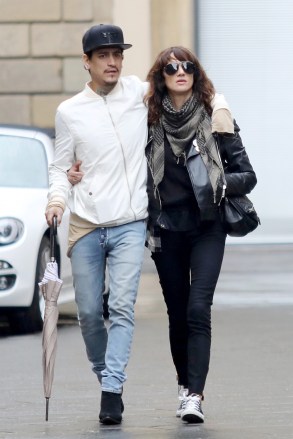 ** Rights: USA, UK, Australia, Canada, South Africa, New Zealand only ** Florence, Italy - *EXCLUSIVE* - ASIA Argento travels to Italy for sightseeing with new partner Franco Elias in beautiful Florence stepped in.  Asia, who dated the late chef and travel show host Anthony Bourdain, appeared happy again with her new beau. Jimmy Bennett was recently replaced at The X Factor Italy following sexual assault allegations against her involving him. **Taken on October 6, 2018** Photo: Asia Argentero, Franco Elias Backgrid USA 2018 12 Oct 2016 / uksales@backgrid.com *UK client - please pixelate faces in photos with children before publishing*