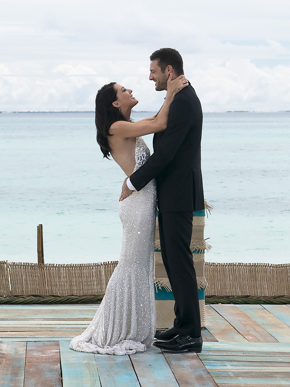 THE BACHELORETTE - "Episode 1410" - Season Finale - After surviving shocking twists and turns, and a journey filled with laughter, tears, love and controversy, Becca heads to the Maldives with her final two bachelors: Blake and Garrett. She can envision a future with both men, but time is running out. Then later, Becca will be in studio with Blake and Garrett to discuss the stunning outcome and the heartwrenching decisions that changed all of their lives forever, on "The Bachelorette: The Three-Hour Live Finale," airing MONDAY, AUG. 6 (8:00-11:00 p.m. EDT), on The ABC Television Network. (ABC/Paul Hebert)
BECCA KUFRIN, GARRETT