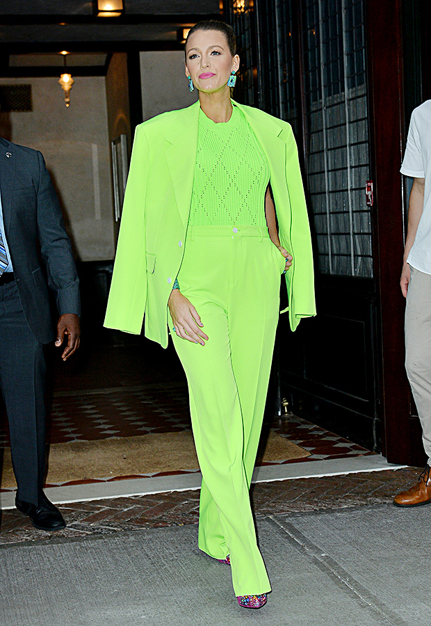 Kim Kardashian In Neon Green — Blake Lively’s Lime Look, Too ...