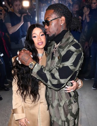 Cardi B and Offset front row at the Prabal Gurung show, Front Row, Fall Winter 2018, New York Fashion Week, USA - February 11, 2018
